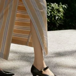 Nuheel® Heels Nuheel Pointed Toe Strap Mid-Heel Mary Jane Witch Shoes Designer Shoes