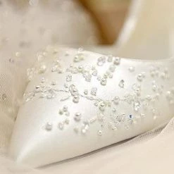 Nuheel® Nuheel French Embroidery Bridal Shoes Stilettos Wedding Shoes For Bride Bow White Heels 14 Nuheel® Nuheel French Embroidery Bridal Shoes Stilettos Wedding Shoes For Bride Bow White Heels