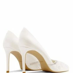 Nuheel® Nuheel Crystal Bridal Shoes Sheepskin Wedding Shoes Pointed For Bride Stiletto Bridesmaid Shoes 12 Heels