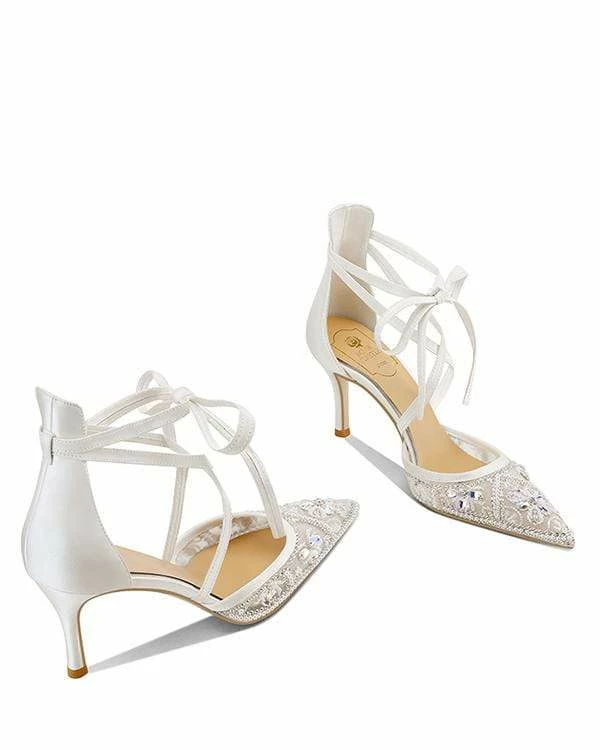 Nuheel® Nuheel Lace Bridal Shoes Rhinestone Wedding Shoes For Bride Strappy Heels 12 5 Nuheel® Nuheel Lace Bridal Shoes Rhinestone Wedding Shoes For Bride Strappy Heels 12