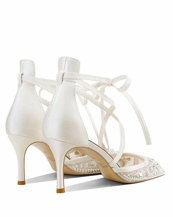 Nuheel® Nuheel Lace Bridal Shoes Rhinestone Wedding Shoes For Bride Strappy Heels 12 6 Nuheel® Nuheel Lace Bridal Shoes Rhinestone Wedding Shoes For Bride Strappy Heels 12