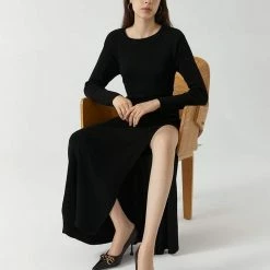 Nuheel® Nuheel Leather Black Heels Metal Chain Stilettos Nude Heels 11