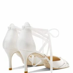 Nuheel® Nuheel Leather Bridal Shoes Rhinestone Wedding Shoes For Bride Strappy Heels 12 10 Nuheel® Nuheel Leather Bridal Shoes Rhinestone Wedding Shoes For Bride Strappy Heels 12