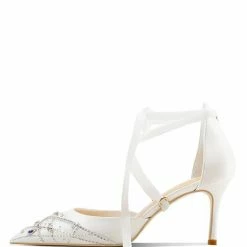 Nuheel® Nuheel Leather Bridal Shoes Rhinestone Wedding Shoes For Bride Strappy Heels 12 12 Nuheel® Nuheel Leather Bridal Shoes Rhinestone Wedding Shoes For Bride Strappy Heels 12