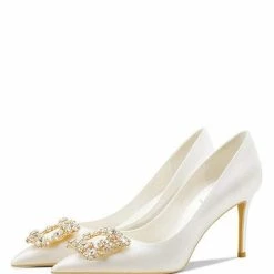 Nuheel® Nuheel Rhinestone Square Buckle Bridal Shoes Stilettos Wedding Shoes For Bride 12 Heels 14 Nuheel® Nuheel Rhinestone Square Buckle Bridal Shoes Stilettos Wedding Shoes For Bride 12 Heels