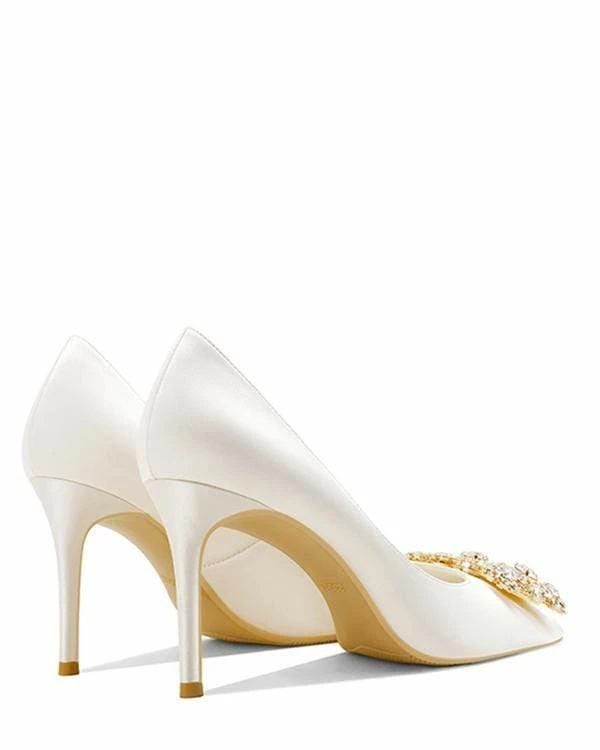 Nuheel® Nuheel Rhinestone Square Buckle Bridal Shoes Stilettos Wedding Shoes For Bride 12 Heels 8 Nuheel® Nuheel Rhinestone Square Buckle Bridal Shoes Stilettos Wedding Shoes For Bride 12 Heels