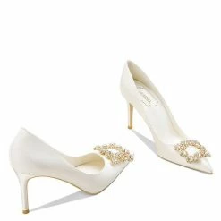 Nuheel® Nuheel Rhinestone Square Buckle Bridal Shoes Stilettos Wedding Shoes For Bride 12 Heels 16 Nuheel® Nuheel Rhinestone Square Buckle Bridal Shoes Stilettos Wedding Shoes For Bride 12 Heels