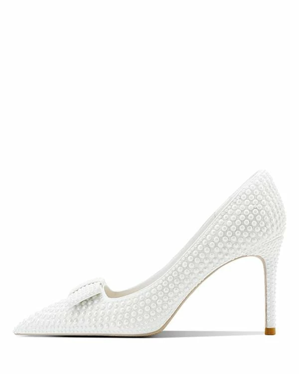 Nuheel® Nuheel Sheepskin Bridal Shoes Pearl Wedding Shoes For Bride Stilettos White Heels 12 4 Nuheel® Nuheel Sheepskin Bridal Shoes Pearl Wedding Shoes For Bride Stilettos White Heels 12
