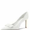 Nuheel® Nuheel Sheepskin Bridal Shoes Pearl Wedding Shoes For Bride Stilettos White Heels 12
