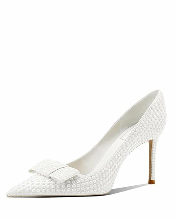 Nuheel® Nuheel Sheepskin Bridal Shoes Pearl Wedding Shoes For Bride Stilettos White Heels 12 3 Nuheel® Nuheel Sheepskin Bridal Shoes Pearl Wedding Shoes For Bride Stilettos White Heels 12
