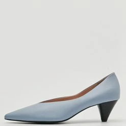 Nuheel® Nuheel Simple Sheepskin Mary Jane Designers Shoes Blue Heels Pump 11