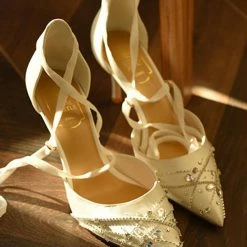 Nuheel® Nuheel Leather Bridal Shoes Rhinestone Wedding Shoes For Bride Strappy Heels 12 13 Nuheel® Nuheel Leather Bridal Shoes Rhinestone Wedding Shoes For Bride Strappy Heels 12