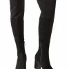Nuheel® Nuheel Thick Heel Thigh High Boots Suede Knee High Boots For Women Brown Boots 9.5