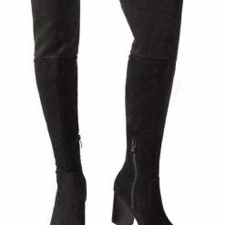 Nuheel® Nuheel Thick Heel Thigh High Boots Suede Knee High Boots For Women Brown Boots 9.5