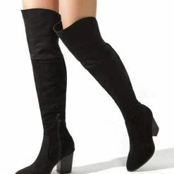 Nuheel® Nuheel Thick Heel Thigh High Boots Suede Knee High Boots For Women Brown Boots 9.5