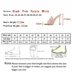 Nuheel® Slipper For Women Square Toe High Heel Mules Sandals Rome Shoes