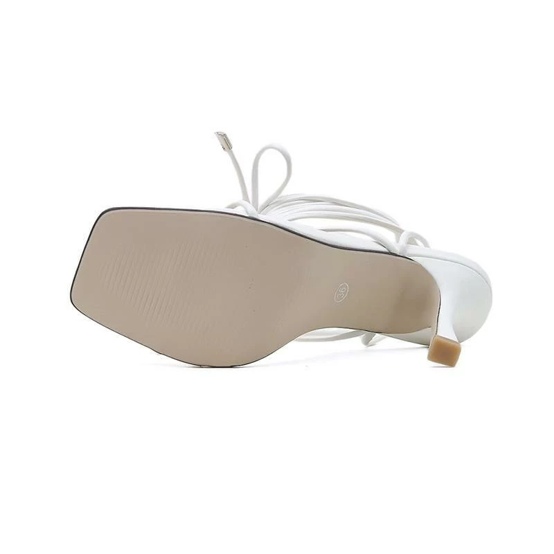 Nuheel® Summer Women Sandals Vintage Square High Heels Cross V Shape Design Woman 10 Nuheel® Summer Women Sandals Vintage Square High Heels Cross V Shape Design Woman