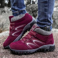 Nuheel® Womens Hiking Shoes Warm Fur Lined Snow Boots Sneakers Trainers Woman