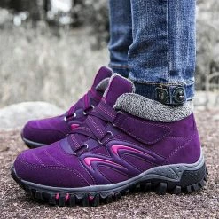 Nuheel® Womens Hiking Shoes Warm Fur Lined Snow Boots Sneakers Trainers Woman
