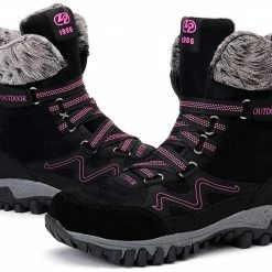 Nuheel® Hiking Trekking Boots For Women Lace Up Lightweight Trekking Walking Sneakers