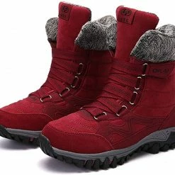 Nuheel® Hiking Trekking Boots For Women Lace Up Lightweight Trekking Walking Sneakers