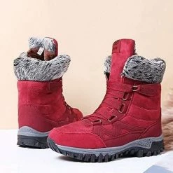 Nuheel® Hiking Trekking Boots For Women Lace Up Lightweight Trekking Walking Sneakers