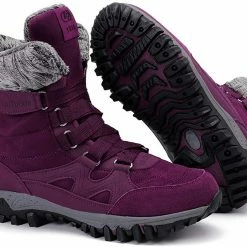 Nuheel® Hiking Trekking Boots For Women Lace Up Lightweight Trekking Walking Sneakers