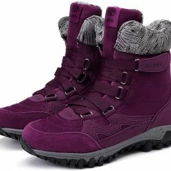 Nuheel® Hiking Trekking Boots For Women Lace Up Lightweight Trekking Walking Sneakers