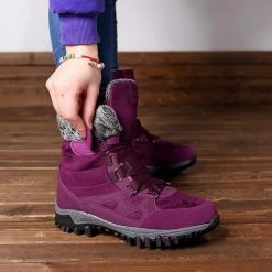 Nuheel® Hiking Trekking Boots For Women Lace Up Lightweight Trekking Walking Sneakers