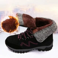 Nuheel® Hiking Trekking Boots For Women Lace Up Lightweight Trekking Walking Sneakers