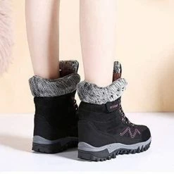 Nuheel® Hiking Trekking Boots For Women Lace Up Lightweight Trekking Walking Sneakers