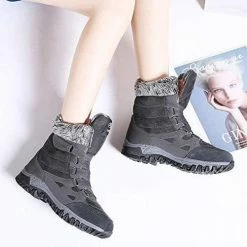 Nuheel® Hiking Trekking Boots For Women Lace Up Lightweight Trekking Walking Sneakers