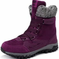Nuheel® Hiking Trekking Boots For Women Lace Up Lightweight Trekking Walking Sneakers