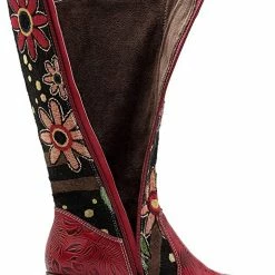 Nuheel® Womens Bohemian Knee High Boots Leather Block Heel Long Booties