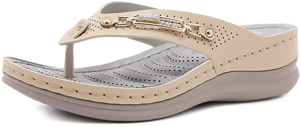 Nuheel® Woman Wedge Sandals For Women Clip Toe Platform Flip Flops Summer Boho Beach Sandals 17 Nuheel® Woman Wedge Sandals For Women Clip Toe Platform Flip Flops Summer Boho Beach Sandals