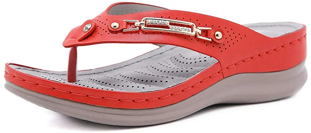 Nuheel® Woman Wedge Sandals For Women Clip Toe Platform Flip Flops Summer Boho Beach Sandals 3 Nuheel® Woman Wedge Sandals For Women Clip Toe Platform Flip Flops Summer Boho Beach Sandals