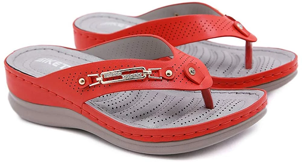 Nuheel® Woman Wedge Sandals For Women Clip Toe Platform Flip Flops Summer Boho Beach Sandals 6 Nuheel® Woman Wedge Sandals For Women Clip Toe Platform Flip Flops Summer Boho Beach Sandals