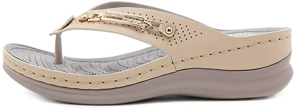 Nuheel® Woman Wedge Sandals For Women Clip Toe Platform Flip Flops Summer Boho Beach Sandals 18 Nuheel® Woman Wedge Sandals For Women Clip Toe Platform Flip Flops Summer Boho Beach Sandals