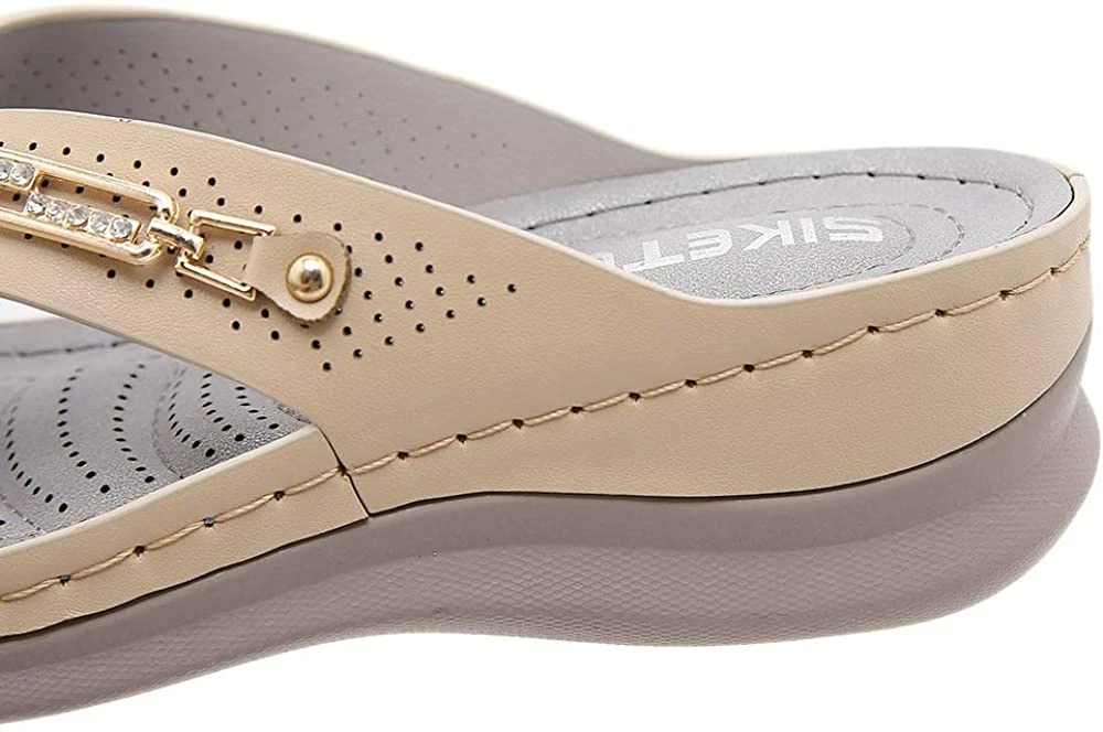 Nuheel® Woman Wedge Sandals For Women Clip Toe Platform Flip Flops Summer Boho Beach Sandals 20 Nuheel® Woman Wedge Sandals For Women Clip Toe Platform Flip Flops Summer Boho Beach Sandals