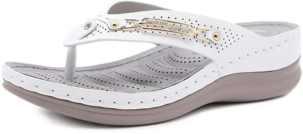 Nuheel® Woman Wedge Sandals For Women Clip Toe Platform Flip Flops Summer Boho Beach Sandals 10 Nuheel® Woman Wedge Sandals For Women Clip Toe Platform Flip Flops Summer Boho Beach Sandals