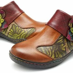 Nuheel® Leather Loafer Flat Shoes Women's Moccasin Retro Handmade Printing Woman 52 Nuheel® Leather Loafer Flat Shoes Women's Moccasin Retro Handmade Printing Woman