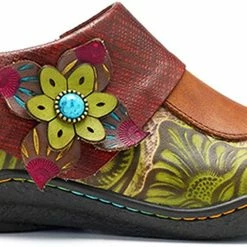 Nuheel® Leather Loafer Flat Shoes Women's Moccasin Retro Handmade Printing Woman 54 Nuheel® Leather Loafer Flat Shoes Women's Moccasin Retro Handmade Printing Woman