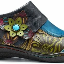 Nuheel® Leather Loafer Flat Shoes Women's Moccasin Retro Handmade Printing Woman 41 Nuheel® Leather Loafer Flat Shoes Women's Moccasin Retro Handmade Printing Woman