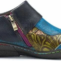 Nuheel® Leather Loafer Flat Shoes Women's Moccasin Retro Handmade Printing Woman 42 Nuheel® Leather Loafer Flat Shoes Women's Moccasin Retro Handmade Printing Woman