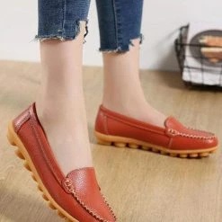 Nuheel® Single Shoes Nuheel Leather Nursing Shoes Plus Size Loafers For Women Casual Shoes 11.5