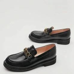 Nuheel® Nuheel Leather Round Head Loafers For Women Designer Shoes 11 17 Nuheel® Nuheel Leather Round Head Loafers For Women Designer Shoes 11