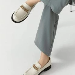 Nuheel® Nuheel Leather Round Head Loafers For Women Designer Shoes 11 23 Nuheel® Nuheel Leather Round Head Loafers For Women Designer Shoes 11