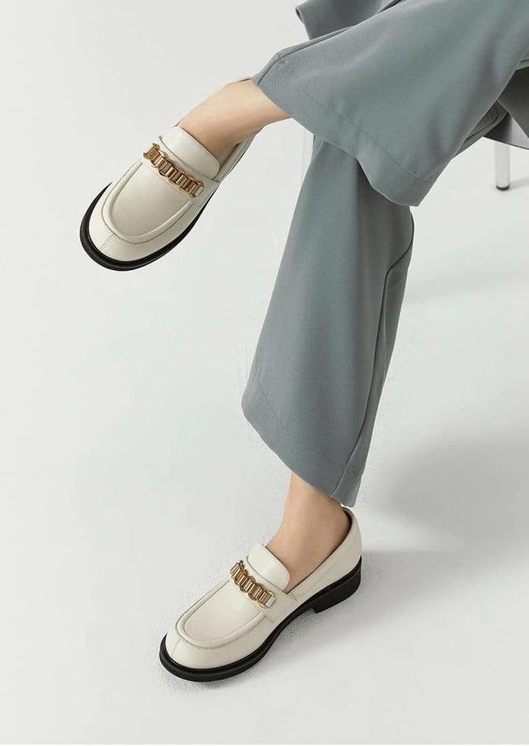 Nuheel® Nuheel Leather Round Head Loafers For Women Designer Shoes 11 11 Nuheel® Nuheel Leather Round Head Loafers For Women Designer Shoes 11