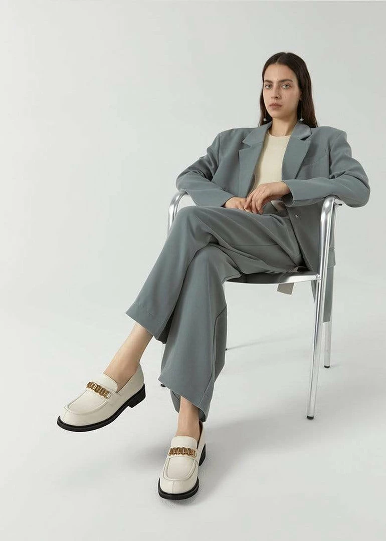 Nuheel® Nuheel Leather Round Head Loafers For Women Designer Shoes 11 14 Nuheel® Nuheel Leather Round Head Loafers For Women Designer Shoes 11