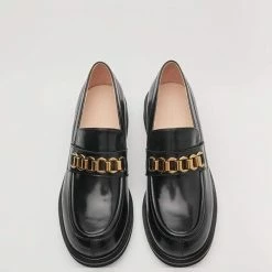 Nuheel® Nuheel Leather Round Head Loafers For Women Designer Shoes 11 18 Nuheel® Nuheel Leather Round Head Loafers For Women Designer Shoes 11